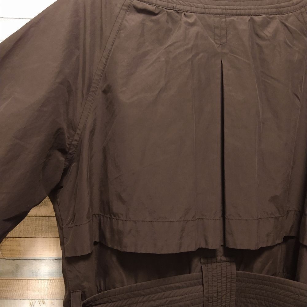 Vince Black Trench Style Belted Crew Neck Jacket - Picture 8 of 15